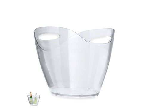 Stylish 8 litre transparent ice bucket made of durable PS - Aretha Personalised