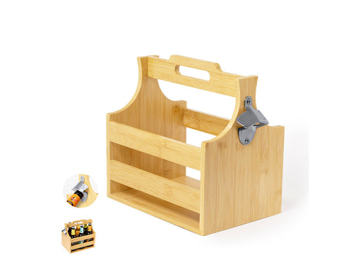 Useful bottle holder made of bamboo - Voxen Personalised