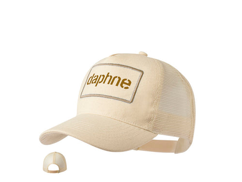 5 panel trucker cap made of durable RPET polyester - Daphne Personalised