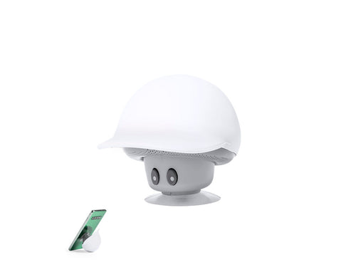 Speaker in an original mushroom design with cap, with mobile phone holder function - Heston Personalised