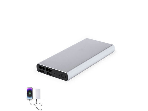 External auxiliary battery with a high charging capacity - 10,000 mAh - and a durable aluminium body - Tornad Personalised