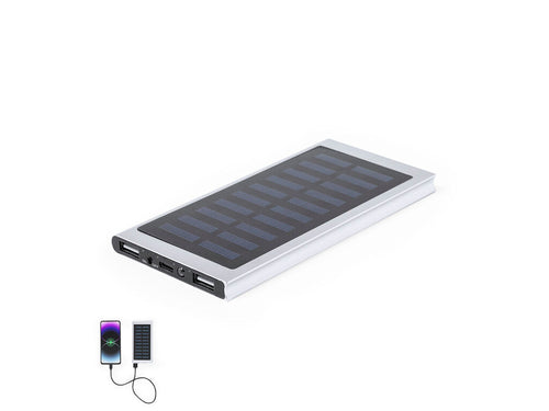 External auxiliary battery with solar recharge and high charging capacity -8,000 mAh- - Bernant Personalised