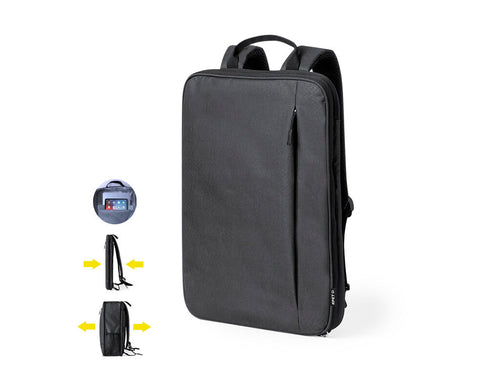 Extendable backpack made of resistant 600D RPET - Weiter Personalised