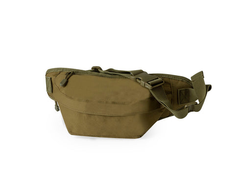 Waist bag in durable 800D polyester and sand brown tone - Demuth Personalised