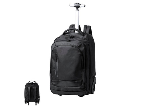 2 wheeled trolley backpack in high quality 300D polyester - Dancan Personalised