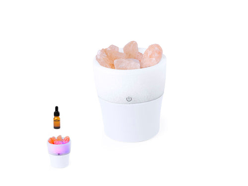 Elegant and decorative humidifier with integrated aromatic diffuser filled with Himalayan salt - Boucher Personalised