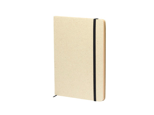 A5 notepad with hard covers made from recycled grass - Yerx Personalised