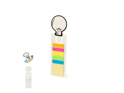 Cool bookmark made of seed paper, with a distinctive light bulb design - Kich Personalised