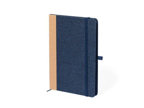 Notepad with hard covers made of RPET,and cork spine - Andrik Personalised