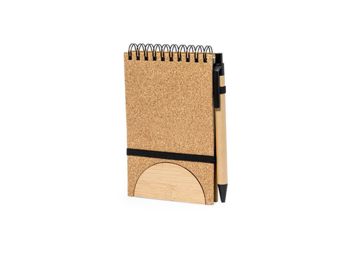 Block Notes Multifunzione Marinix Personalizzato - Taccuino ad anelli in sughero e bambù