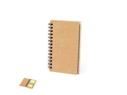 Notepad with rings and soft covers made of recycled cardboard - Estein Personalised