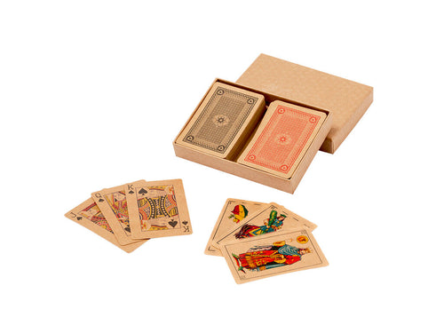 Set of Spanish and French playing cards, made of resistant Recycled cardboard - Kardain Personalised