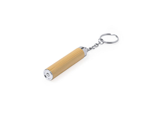 Torch keyring made of bamboo - Joper Personalised