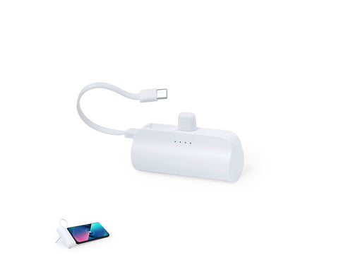 External auxiliary battery with a capacity of 5,000 mAh, made of resistant ABS - Laford Personalised