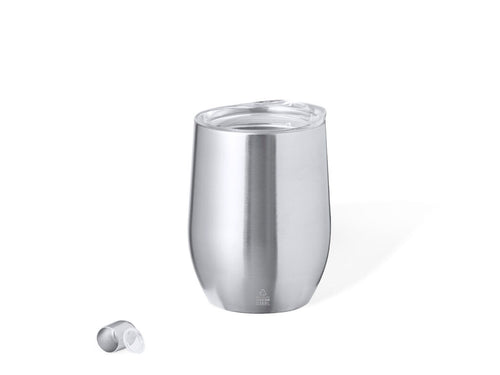 Insulated cup made of recycled stainless steel, double walled, 340 ml capacity - Yarton Personalised