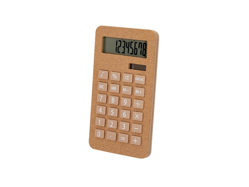 10-digit calculator made of cork - Seste Personalised