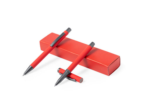 Stylish ball pen and roller pen set - Bostit Personalised