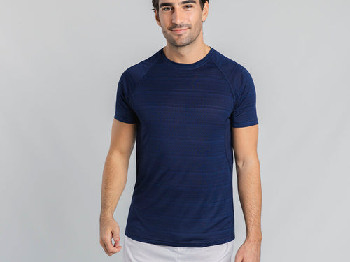 Unisex technical T-shirt with original striped design, in combination with breathable micro-perforated fabric in armpits and sides - Kannur Personalised