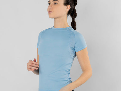 Woman technical T-shirt in 100% polyester breathable 135g/m2 material - Sappor Personalised