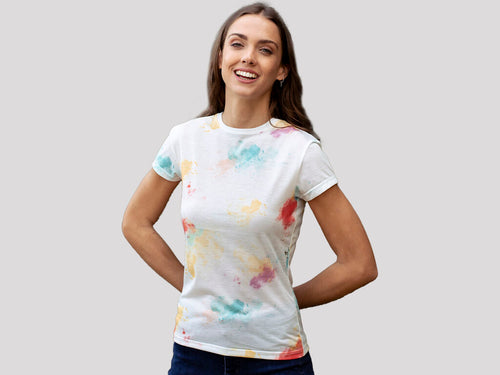 Woman T-shirt in 100% polyester breathable material of 160g/m2, with cotton feel - Hearvin Personalised