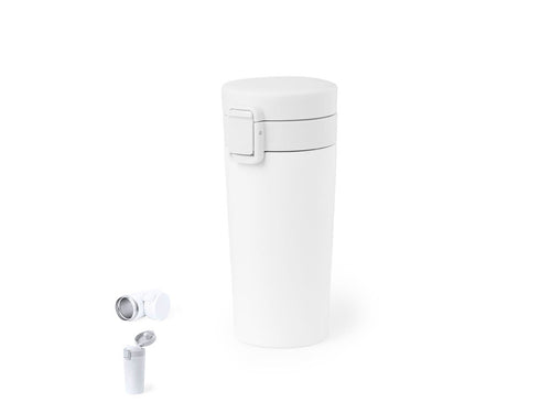 Stainless steel thermos tumbler, with double wall and 380 ml capacity - Jorlens Personalised