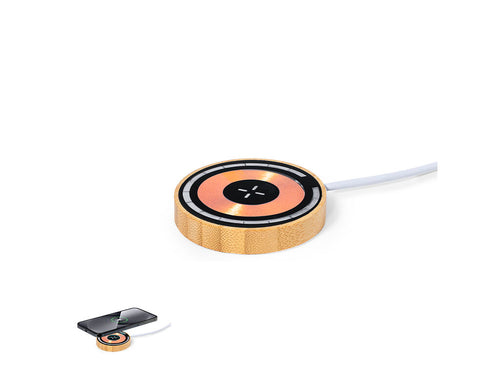 Wireless charger 15W, with an original transparent base to see the internal components of the device - Ming Personalised