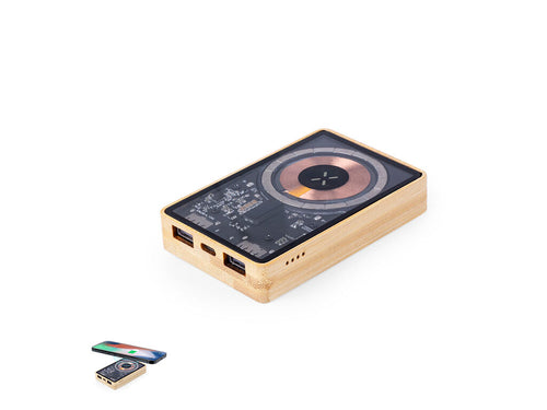 External auxiliary battery in an original design with a transparent surface, showing the internal components of the device - Dominik Personalised