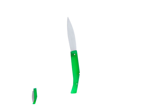 Pocket knife made of resistant stainless steel, with ergonomic handle made of resistant ABS and safety lock - Youks Personalised