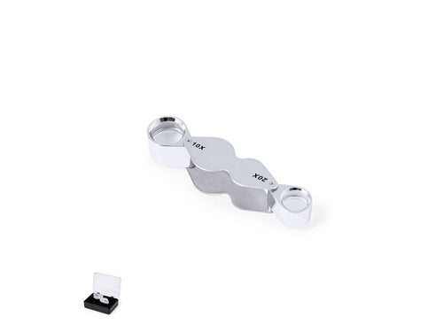 10x and 20x folding magnifier made of durable metal - Nalix 10/20X Personalised