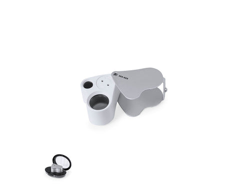 30x and 60x folding magnifier made of durable metal and ABS - Keyan 30/60X Personalised