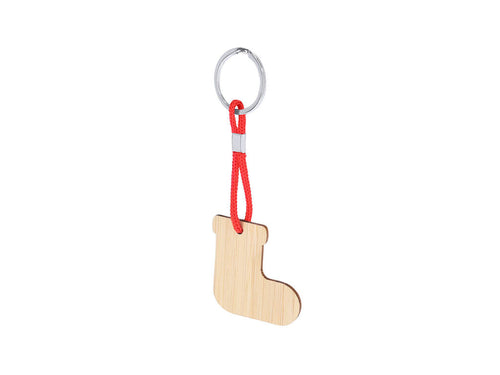 Keyring made of bamboo with Christmas motifs - Matcher Personalised