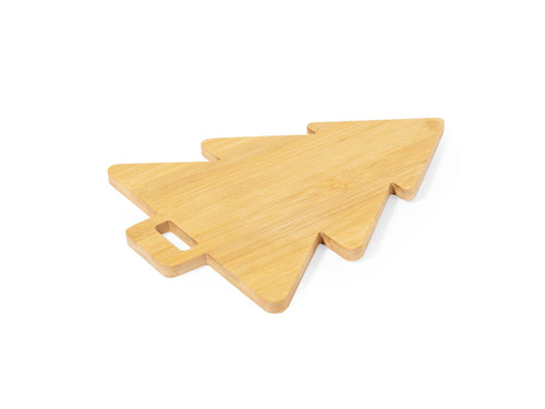 Cooking board with an original christmas tree design, made of soft bamboo, with a die-cut handle for a firm grip, very easy to clean and to store - Strasser Personalised