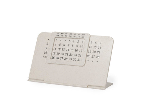 Perpetual calendar made of wheat straw with foldable stand - Zegler Personalised