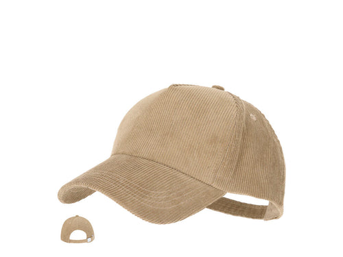 5 panel cap made of durable corduroy effect polyester - Dispart Personalised