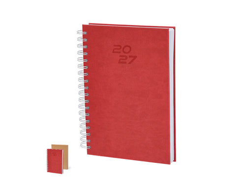 B5 size ring binder diary in soft and resistant PU leather, with hard covers - Wayrux Personalised