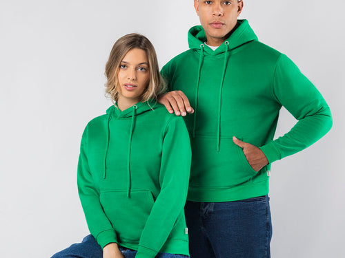 Unisex hoodie in Organic Cotton and Recycled Polyester, in soft 280g/m2 fleece - Dretius Personalised