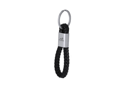 Elegant key ring with braided PU leather cord - Serlong Personalised