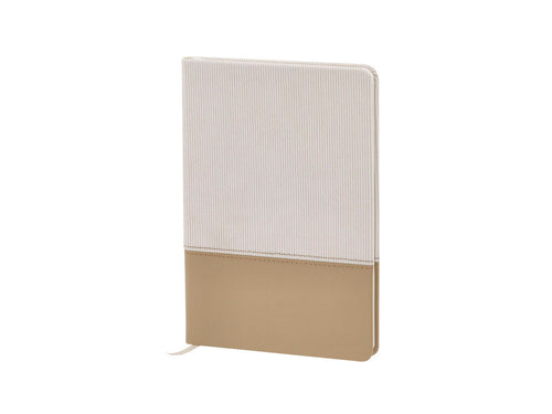A5 notepad made of soft polyester corduroy and recycled PU - Mitek Personalised