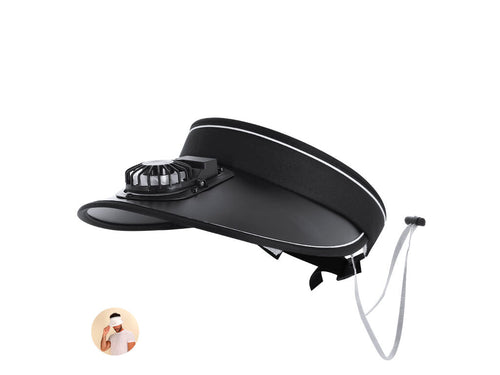 Visor with Rechargeable and Adjustable Fan - Akanyi Personalised