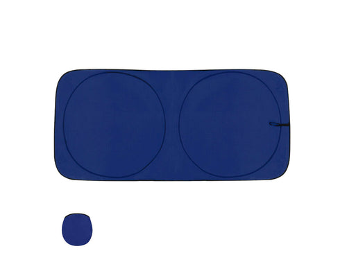 Foldable sunshade with a practical and lightweight design, made of polyester, ideal for cars and vans measuring 150 x 70 cm - Korent Personalised