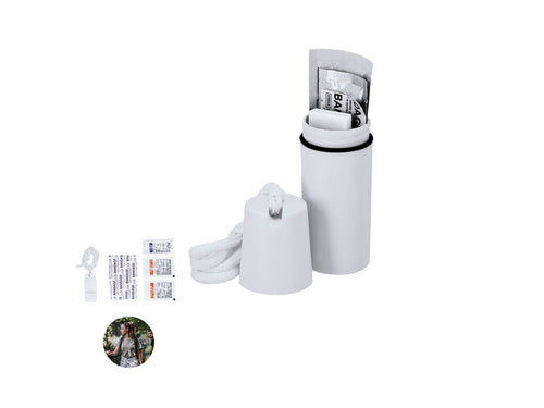 Hiking kit with 6 accessories presented in a sturdy ABS case with a water-resistant screw closure, with a practical lanyard cord - Gemmel Personalised