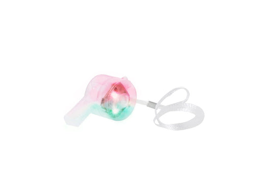 Glowing whistle with multicolor LEDs that offer various lighting positions: slow, medium, or fast flashing, adapting to different environments - Recom Personalised