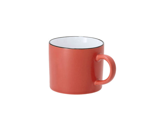 Ceramic mug with a capacity of 400 ml with a matte exterior finish and details in black - Dumax Personalised