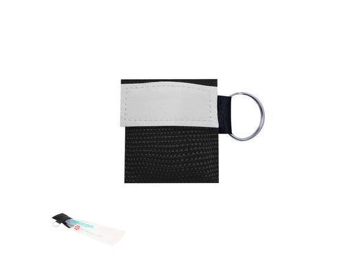 Accessori Per Il Tempo Libero Ibanor Personalizzato - Portachiavi maschera per rianimazione RCP, di formato compatto in una piccola borsa in poliestere 600 D con chiusura in velcro e anello metallico per diventare...