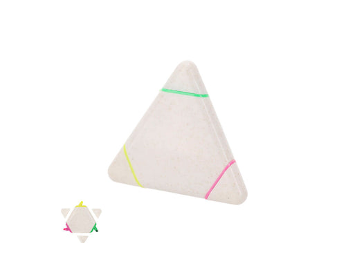 Original fluorescent marker in three colors made of wheat straw - Mocar Personalised