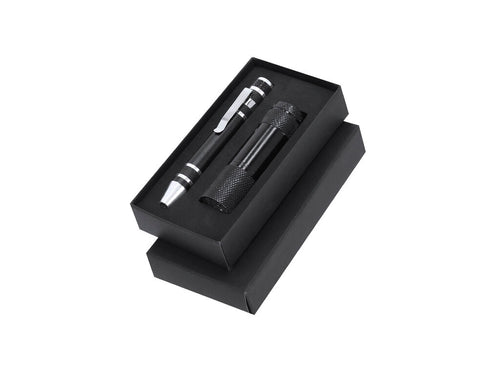 Multifunctional Tool Set with Flashlight and Aluminum Screwdriver - Lipan Personalised