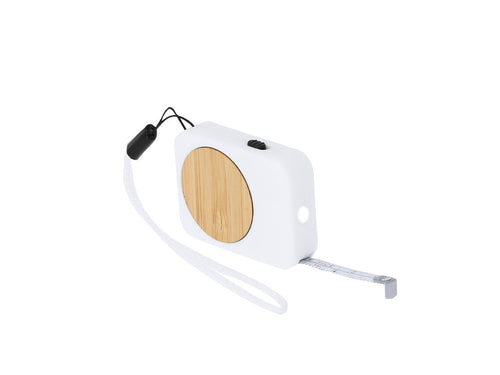 1-meter tape measure made from bamboo and ABS with integrated LED light - Neuver 1m Personalised