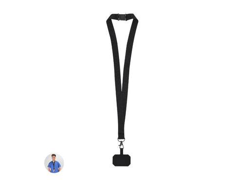 Original lanyard support in soft polyester, adaptable by the transport accessory to sit between the case and the smartphone - Sailix Personalised
