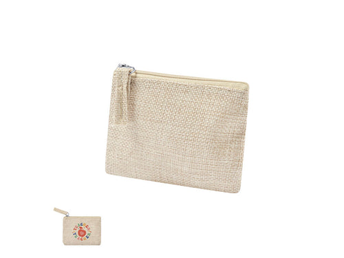 Polyester wallet with a natural effect and soft touch finish - Elyron Personalised
