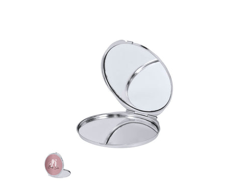 Folding metal mirror with an area for sublimation (not integrated into the product, ideal for printing and applying later) - Ariela Personalised